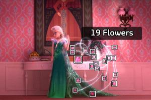 Some fine details on Elsa and Anna's dress in Frozen fever