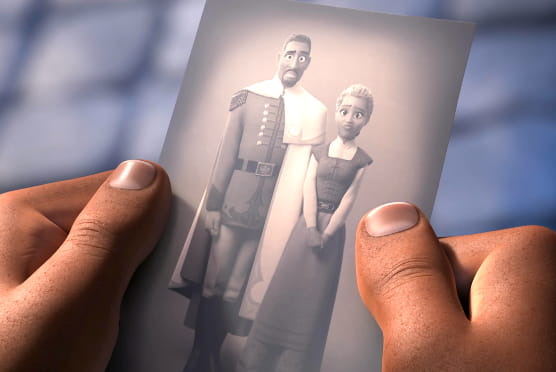 black and white photography of Mattias and Halima