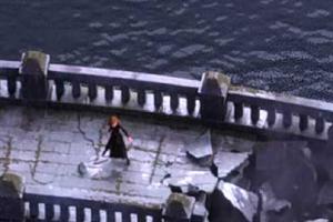 Anna's movement on the dam destruction scene