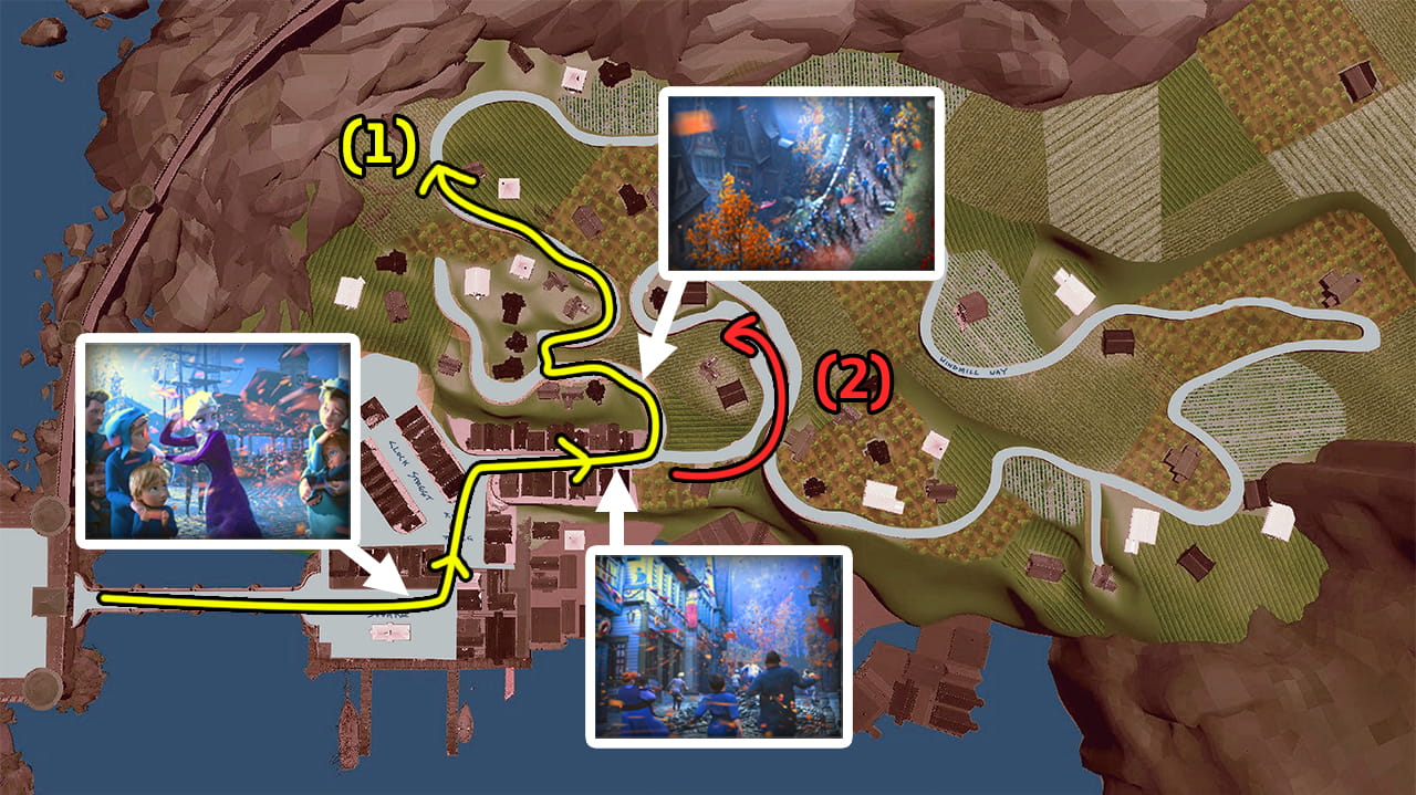 Arendelle map from Art of frozen book