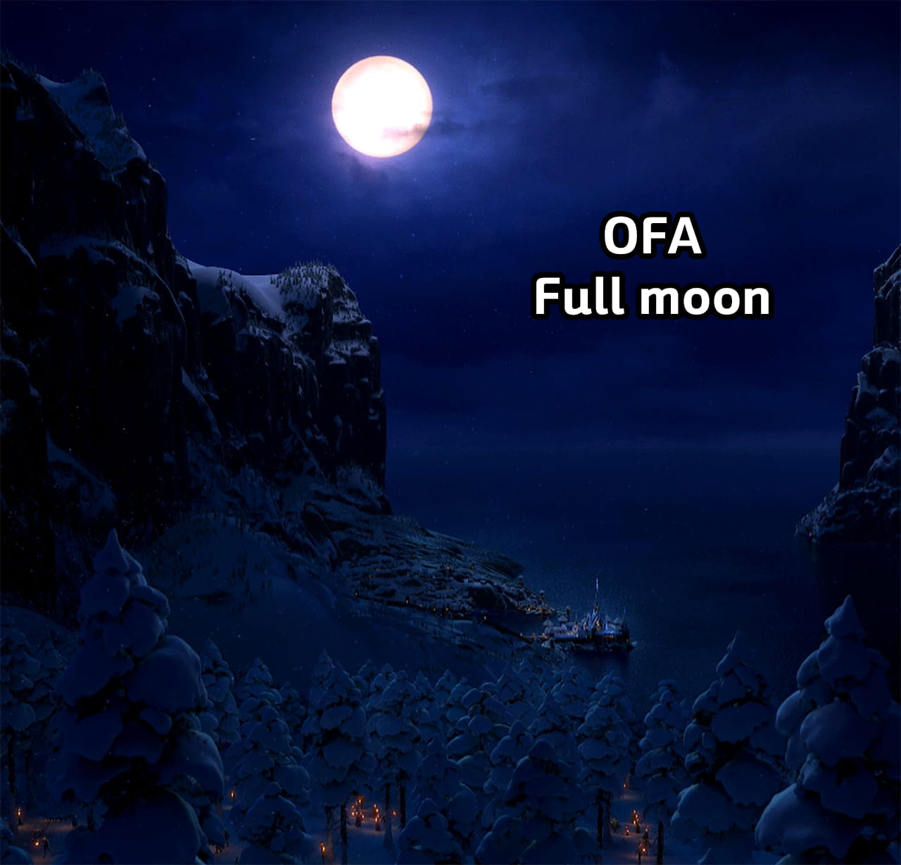 Full moon shown in OFA