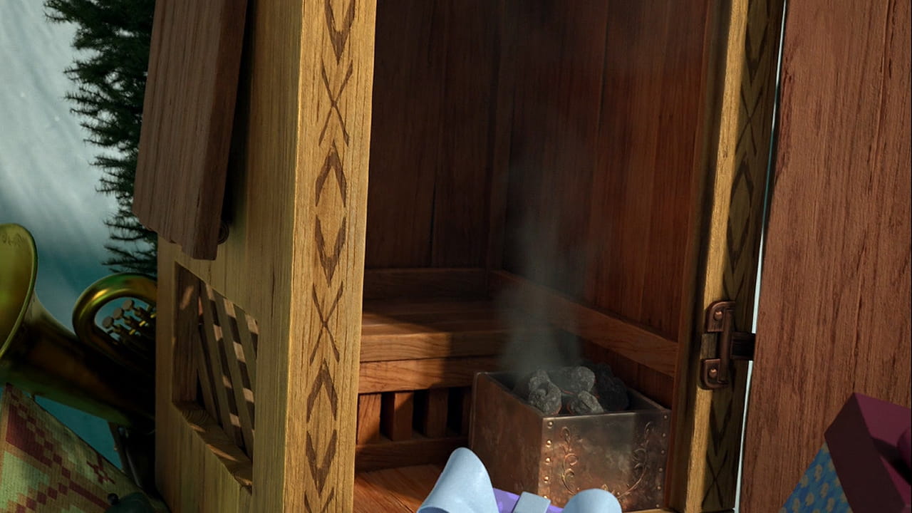 Inside the sauna