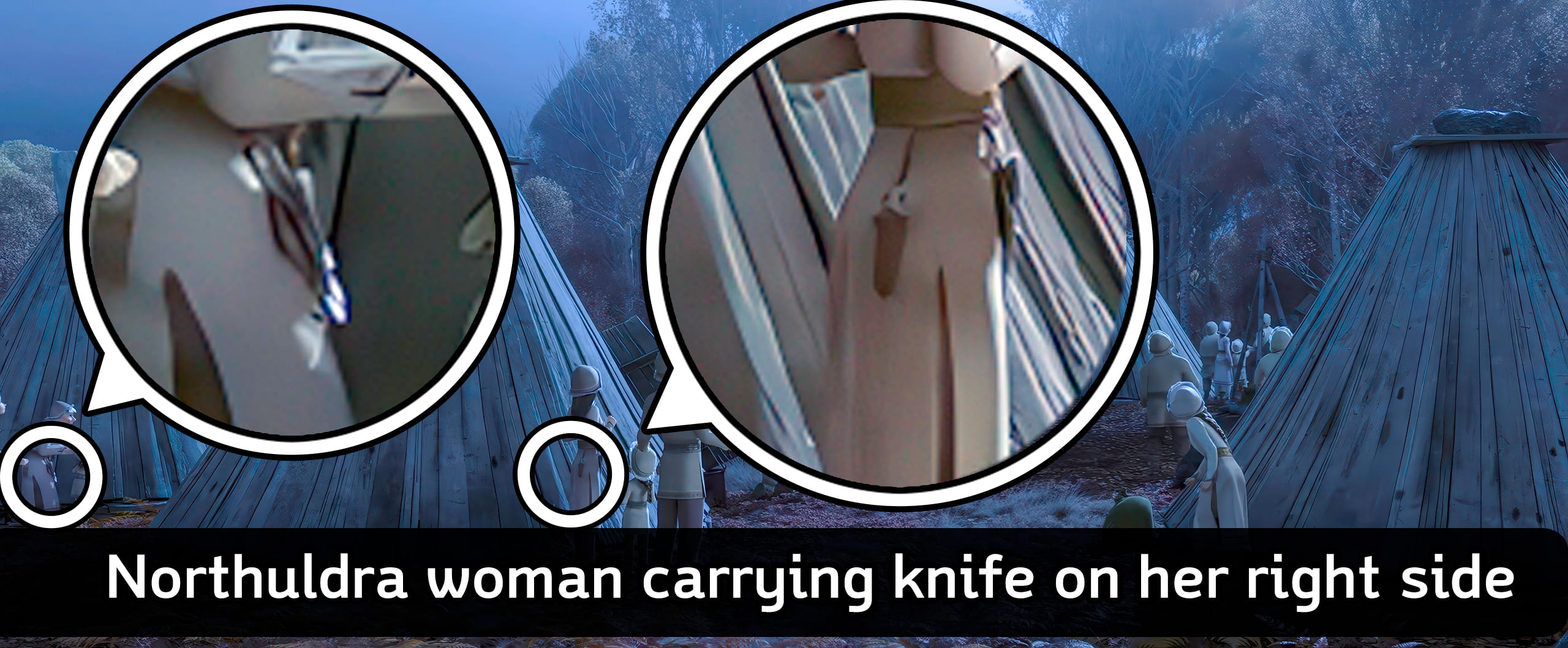 Northuldra women carrying a knife on her left side