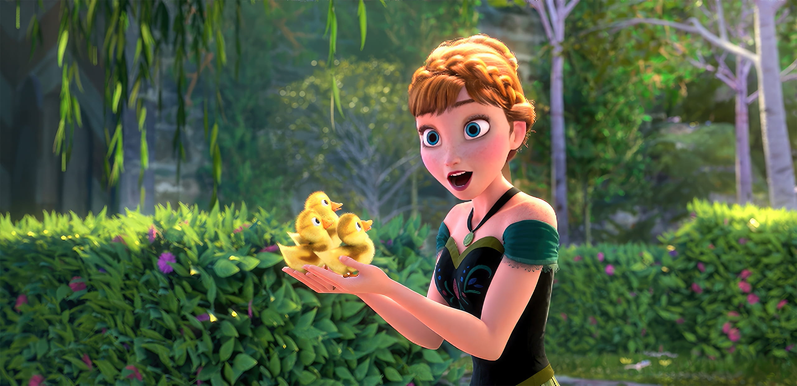 Anna in courtyard garden