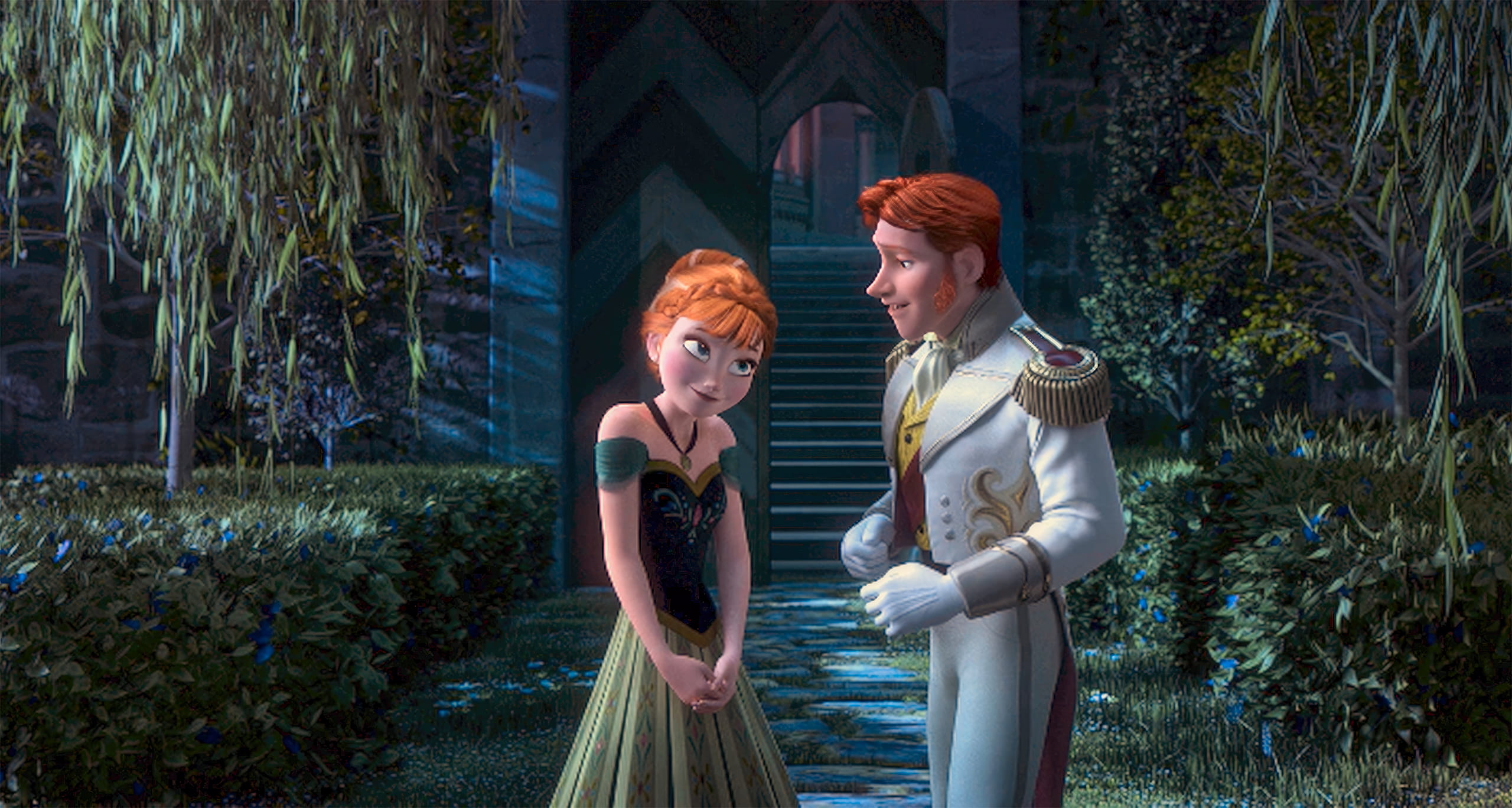 Anna taking a walk with Hans