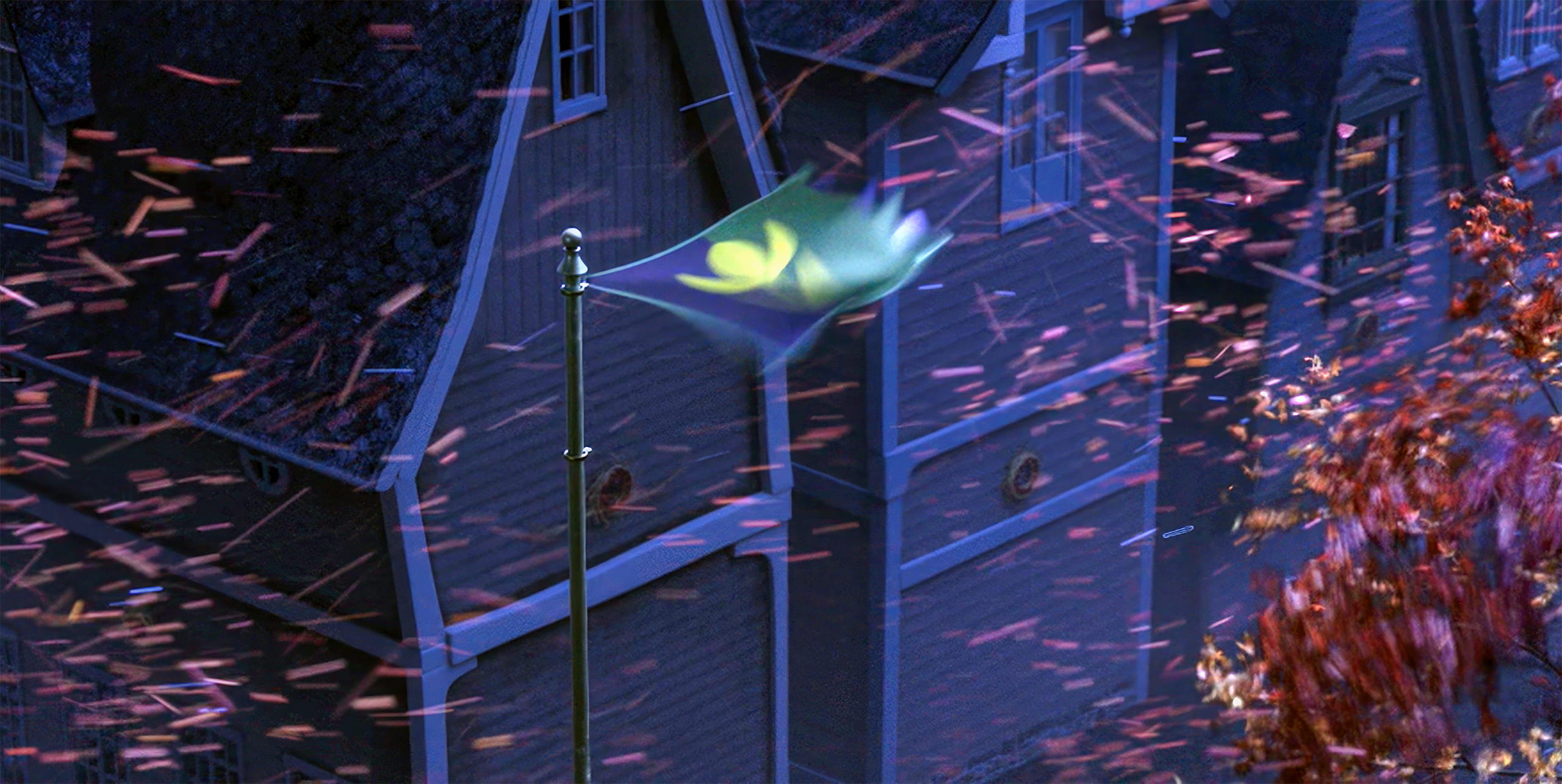 Elsa pointing to the spirit crystal