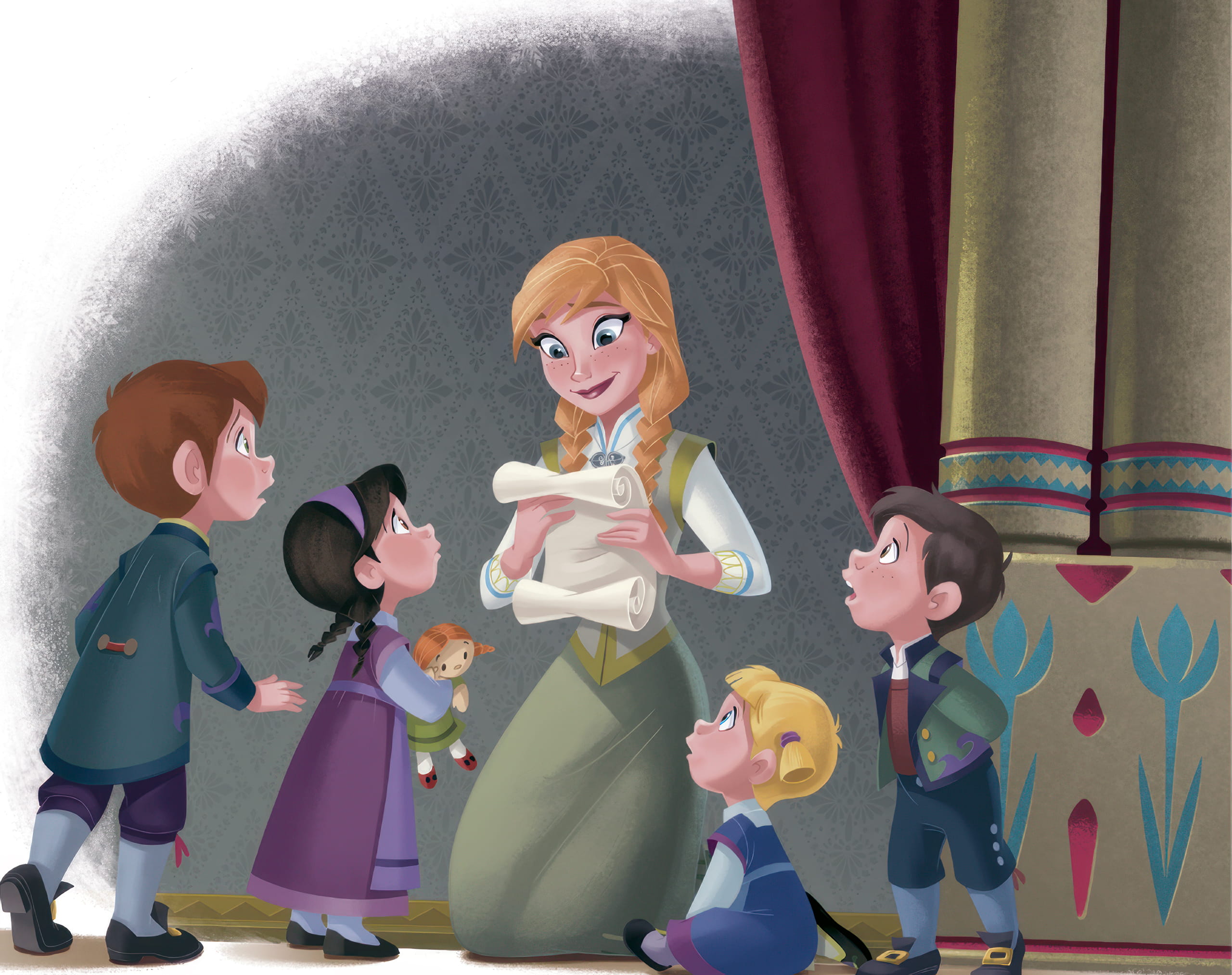 Anna with new friends