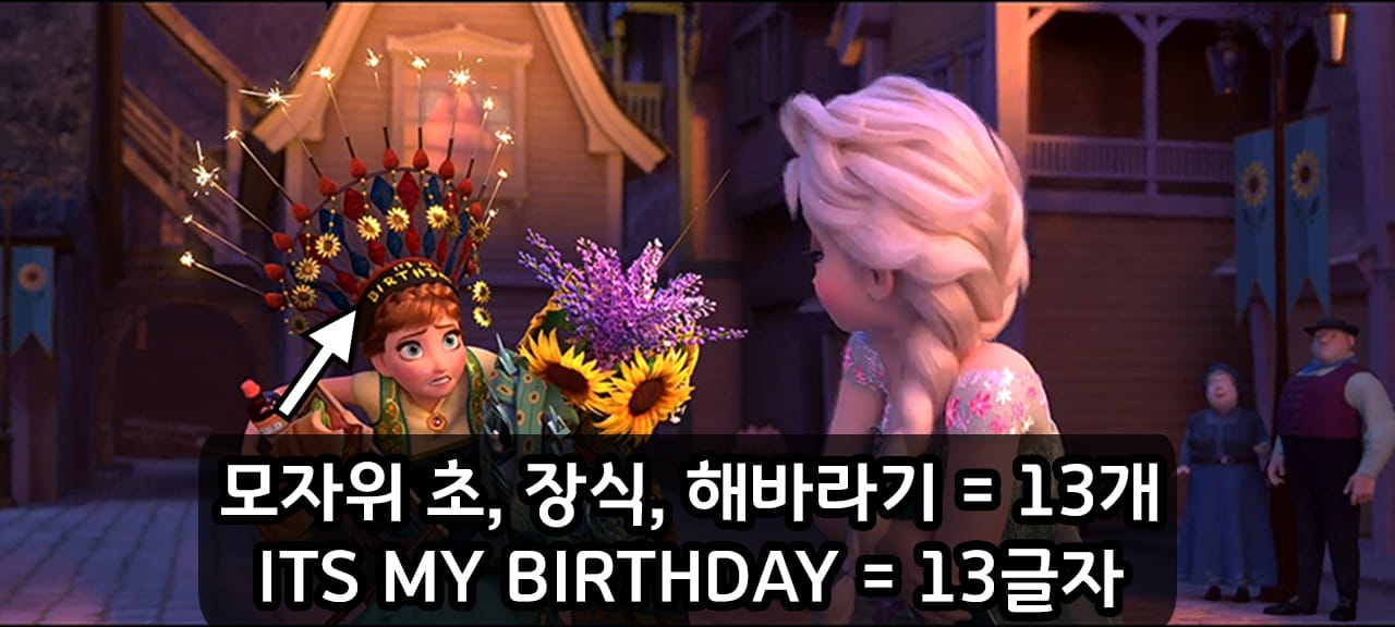 안나의 모자속 장식