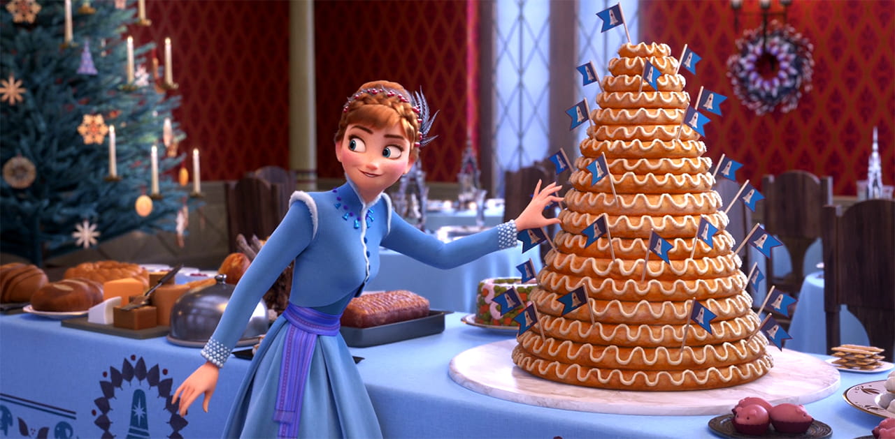 몰래 크란세카케를 먹으려고 시도하는 안나