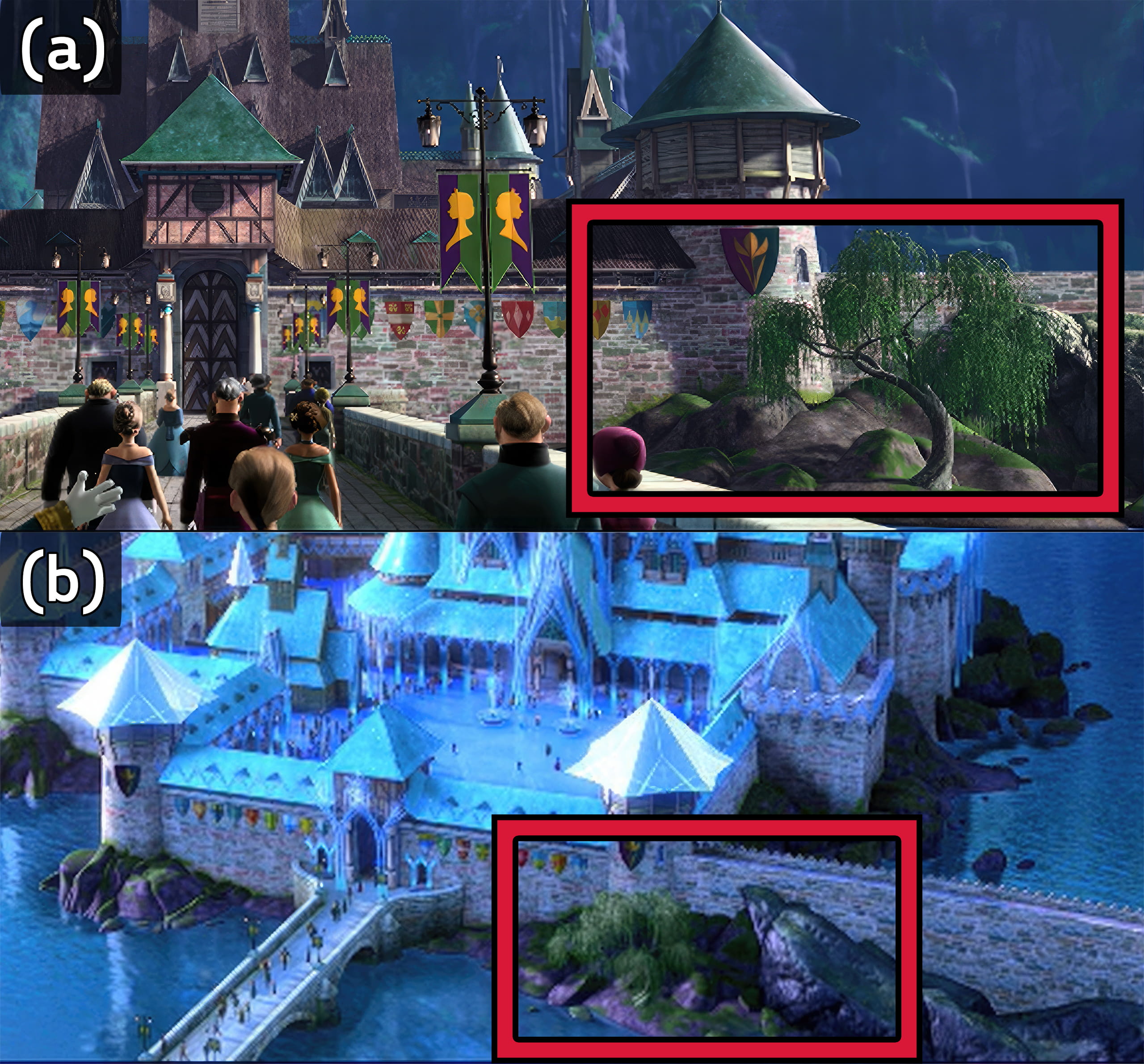 아렌델성 정문 오른쪽 버드나무