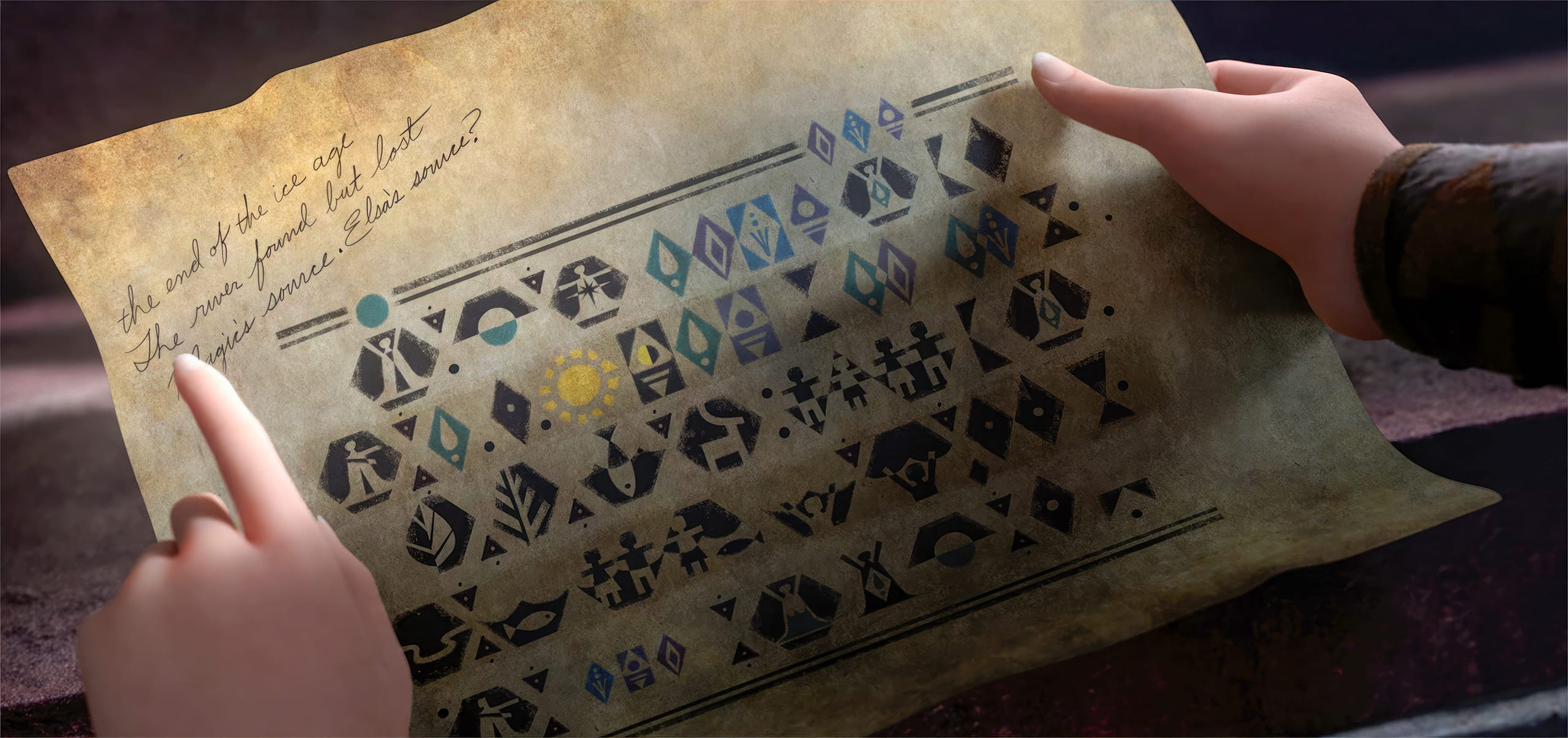 이두나가 난파선에 남겨둔 상형문자 지도