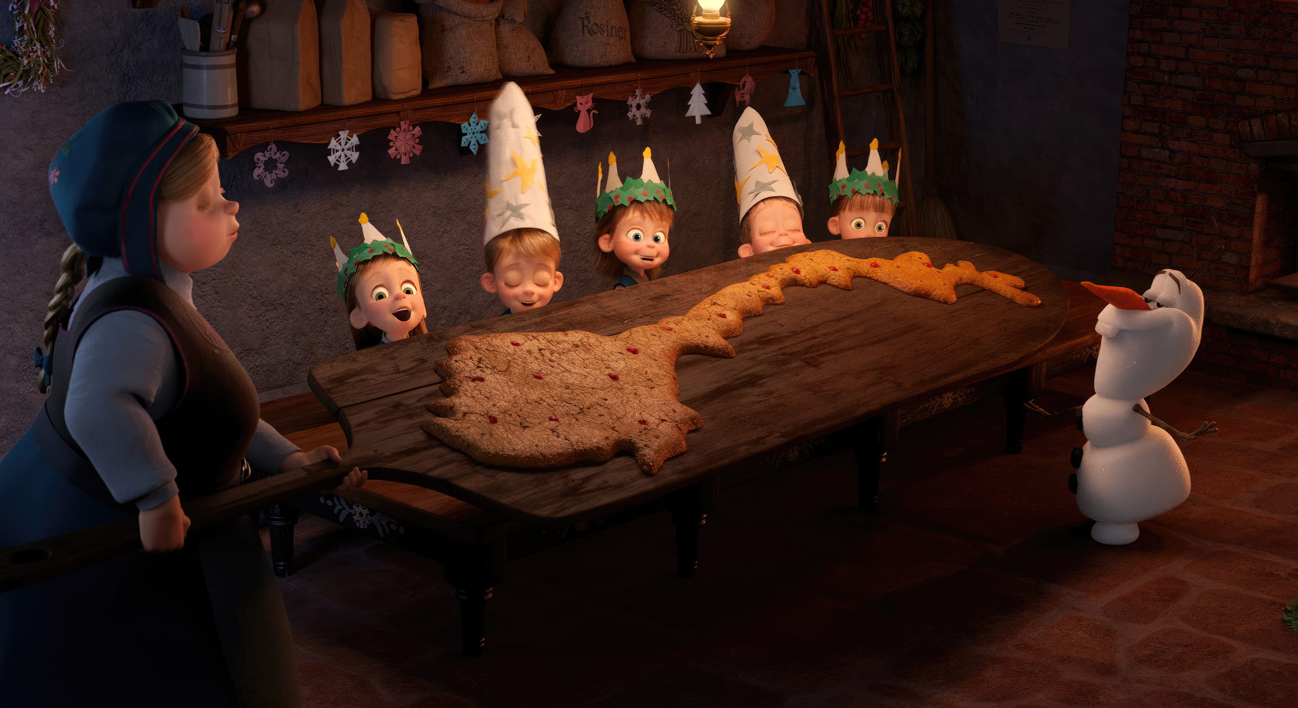 겨울왕국 어드벤처에 등장한 노르웨이 모양의 쿠키